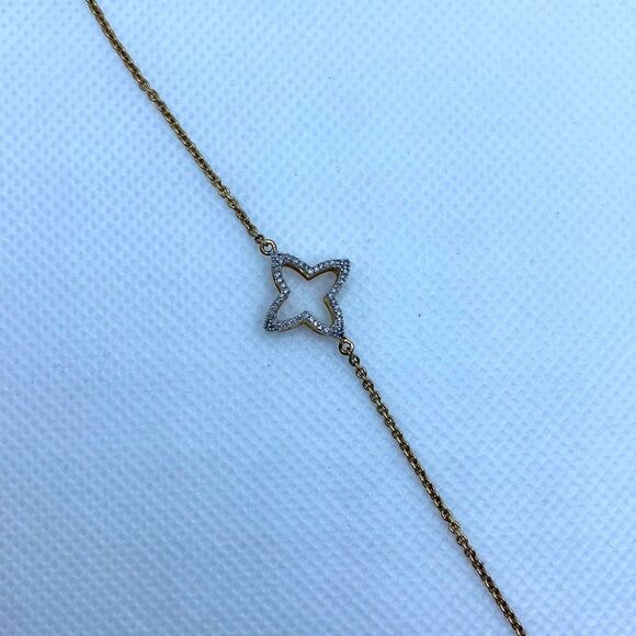 💛 Vintage Links of London 925 Vermeil Splendour Open Work w/ CZ Bracelet - Picture 3 of 4